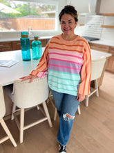 Load image into Gallery viewer, PREORDER: Over The Rainbow Striped Sweater