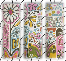 Load image into Gallery viewer, Abstract Floral Amazing Grace 20oz Skinny Tumbler
