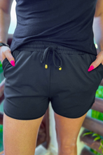Load image into Gallery viewer, Adult After Dark Black Drawstring Everyday Shorts - Jess Lea Wholesale
