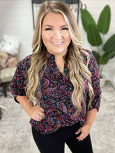 Load image into Gallery viewer, Lizzy Top in Black Paisley