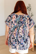 Load image into Gallery viewer, Lizzy Cap Sleeve Top in Navy Abstract Floral
