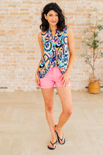 Load image into Gallery viewer, Lizzy Tank Top in Teal Deco Multi