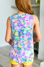Load image into Gallery viewer, Lizzy Tank Top in Teal and Purple Pineapple