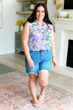 Load image into Gallery viewer, Lizzy Tank Top in Teal and Purple Pineapple
