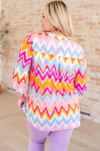 Load image into Gallery viewer, Lizzy Top in Orange Multi Chevron