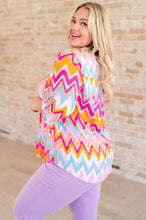Load image into Gallery viewer, Lizzy Top in Orange Multi Chevron