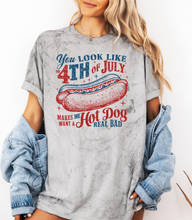 Load image into Gallery viewer, 4th of July Hotdog Graphic Tee