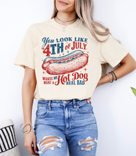 Load image into Gallery viewer, 4th of July Hotdog Graphic Tee