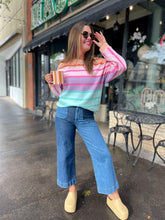 Load image into Gallery viewer, PREORDER: Over The Rainbow Striped Sweater