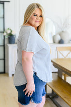 Load image into Gallery viewer, A Wink and a Smile Waffle Knit Top in Light Grey