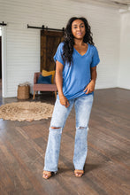Load image into Gallery viewer, Absolute Favorite V-Neck Top in Azure