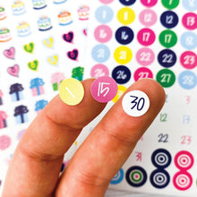 Load image into Gallery viewer, 2023 Mini Monthly Desktop Calendar Set with 208 Stickers for Dates, Birthdays, Anniversaries, & More