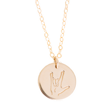 Load image into Gallery viewer, 'I Love You' Disc Necklace