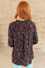Load image into Gallery viewer, Lizzy Top in Black Paisley