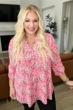 Load image into Gallery viewer, Lizzy Top in Ditsy Floral Magenta