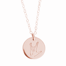 Load image into Gallery viewer, 'I Love You' Disc Necklace