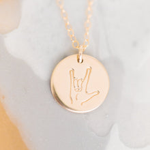 Load image into Gallery viewer, 'I Love You' Disc Necklace