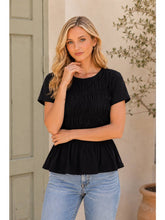Load image into Gallery viewer, The Sweet Talk Smocked Peplum Top