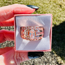 Load image into Gallery viewer, Victoria Marquise Cut Stacked Ring-Champagne Gold