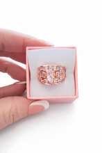 Load image into Gallery viewer, Victoria Marquise Cut Stacked Ring-Champagne Gold
