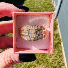 Load image into Gallery viewer, Victoria Marquise Cut Stacked Ring-Gold