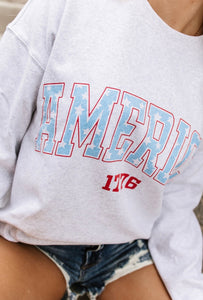 Ampersand University Pullover in Cue the Sparklers