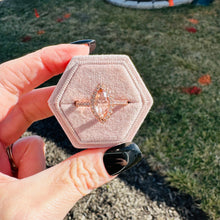 Load image into Gallery viewer, Blush Promise Marquise Halo Ring