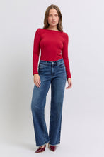 Load image into Gallery viewer, Effortless Edge Raw Hem Mid Rise Judy Blue Jeans