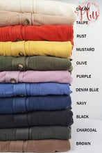 Load image into Gallery viewer, Basic Collar Shacket with Button Pocket