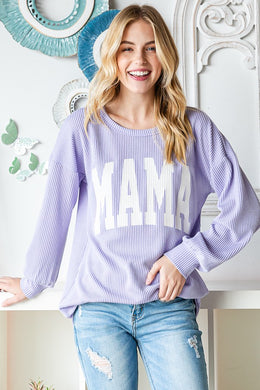 MAMA Long Sleeve Urban Ribbed Top