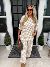Load image into Gallery viewer, PREORDER: Check Me Out Side Slit Top in Neutrals