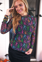 Load image into Gallery viewer, Keigan Mesh Top- Multi Skeletons