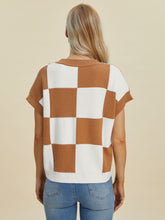 Load image into Gallery viewer, CharlieMae Checkered Short Sleeve Sweater