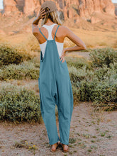 Load image into Gallery viewer, V-Neck Sleeveless Jumpsuit with Pocket