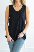Load image into Gallery viewer, Everyday Ribbed Tank Top in Black