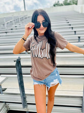 Load image into Gallery viewer, Cursive Football Double Puff Ink Glitter Graphic Tee