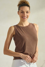 Load image into Gallery viewer, Ribbed Viscose Crew Neck Loose Fit Tank