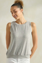 Load image into Gallery viewer, Ribbed Viscose Crew Neck Loose Fit Tank