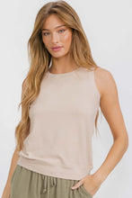 Load image into Gallery viewer, Ribbed Viscose Crew Neck Loose Fit Tank