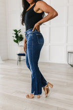 Load image into Gallery viewer, Charity Mid Rise Distressed Hem Bootcut Judy Blue Jeans