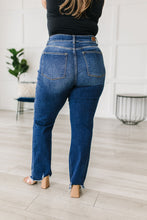 Load image into Gallery viewer, Charity Mid Rise Distressed Hem Bootcut Judy Blue Jeans