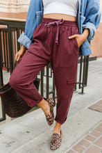 Load image into Gallery viewer, PREORDER: Ampersand Cargo Cutie Crop Pant - Wine