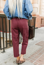 Load image into Gallery viewer, PREORDER: Ampersand Cargo Cutie Crop Pant - Wine