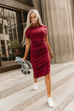 Load image into Gallery viewer, PREORDER: Ampersand Better Than Basic Dress - Burgundy