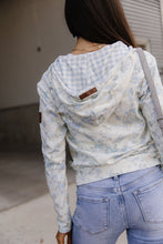 Load image into Gallery viewer, Ampersand FullZip Sweatshirt - Blue Ribbon Blooms