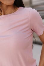 Load image into Gallery viewer, Ampersand Ribbed Lulu Tee - Blush