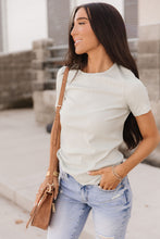 Load image into Gallery viewer, Ampersand Ribbed Lulu Tee - Sage