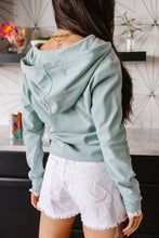 Load image into Gallery viewer, PREORDER: Ampersand Henley Hoodie - Sea Breeze Lace