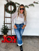 Load image into Gallery viewer, Blakeley Christmas Printed Mesh Tops