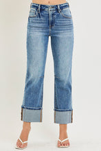 Load image into Gallery viewer, RISEN High Rise Straight Cuffed Hem Jeans